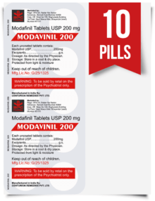 Modavinil 200 mg x 10 Pills