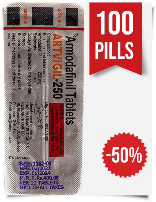 Extra Stong Artvigil 250 mg x 100 Pills