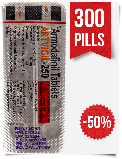 Extra Stong Artvigil 250 mg x 300 Pills