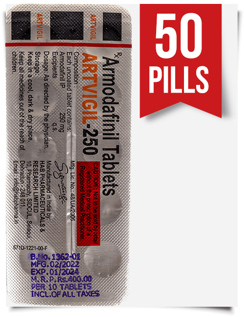 Extra Stong Artvigil 250 mg x 50 Pills