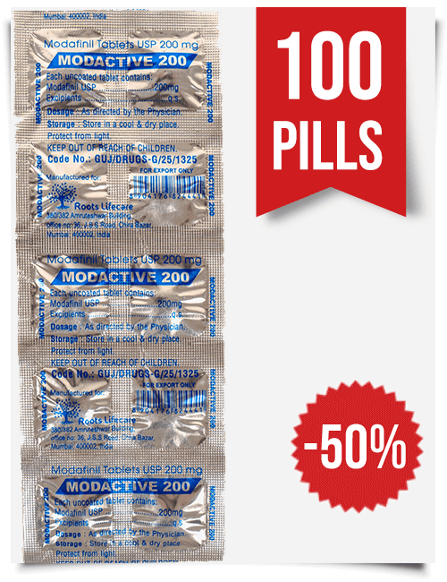Buy Modactive 200 mg x 100 Pills