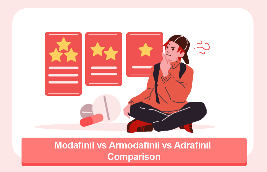 Modafinil vs Armodafinil vs Adrafinil Comparison
